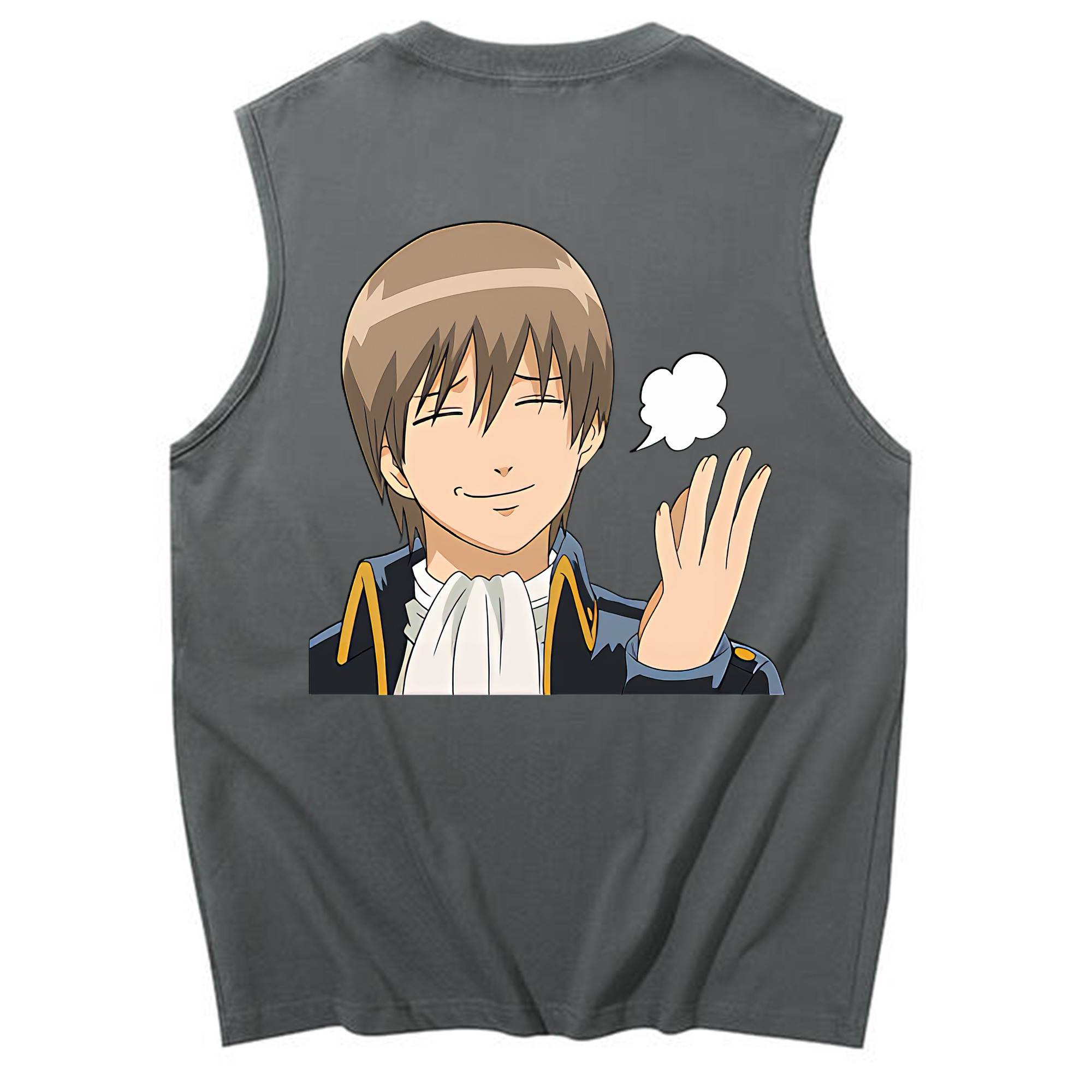 （画像用） ぎんたま 坂田銀時（さかたぎんとき） 神楽 志村新八（しむら しんぱち） GINTAMA Sakata Gintoki Kagura Shimura Shinpachi コットン100％タンクトップ（背面プリント）